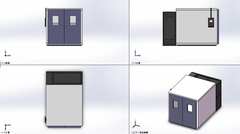 步入式恒溫恒濕實驗室結構圖