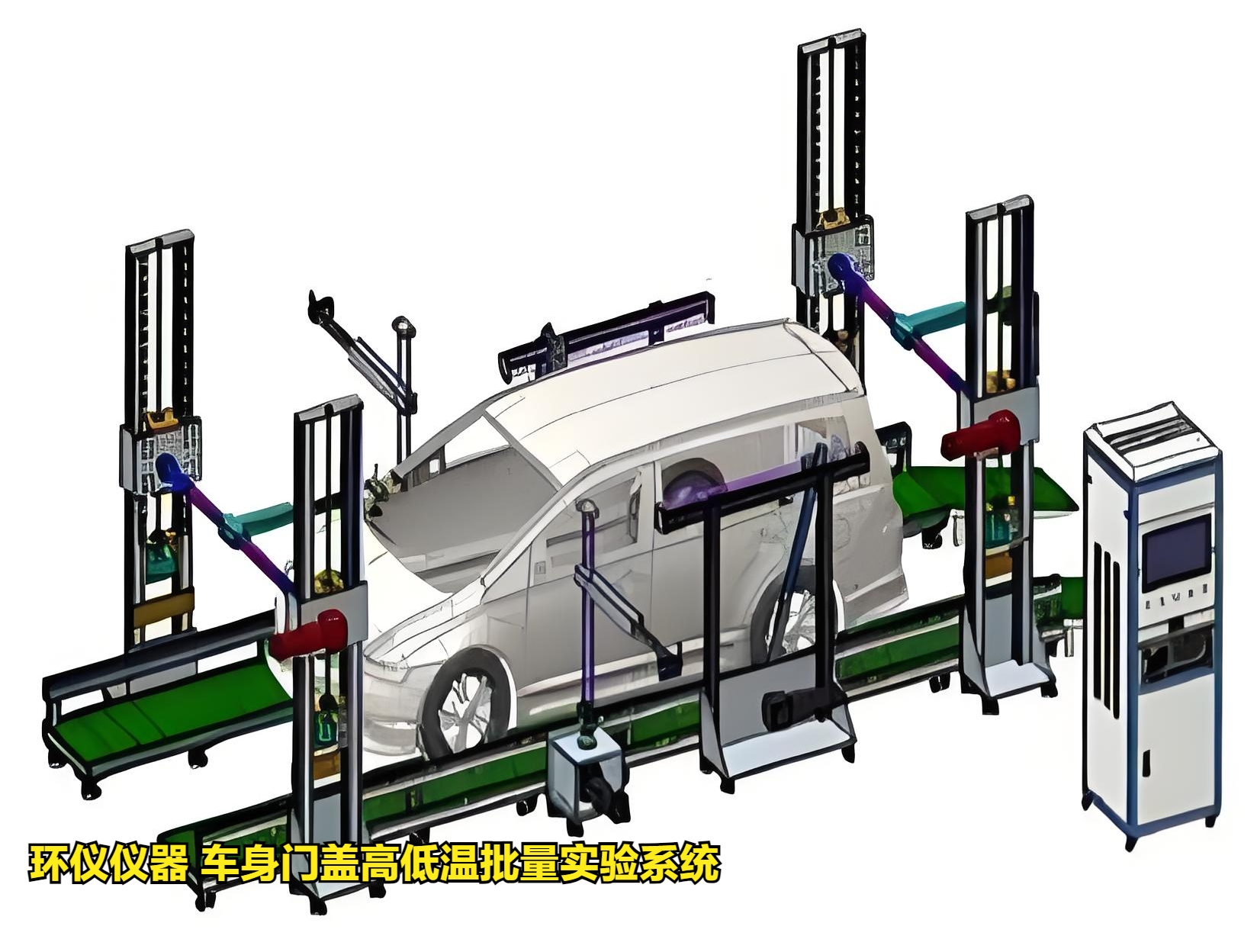 車身門蓋高低溫批量實驗系統重點機構設計(圖1)